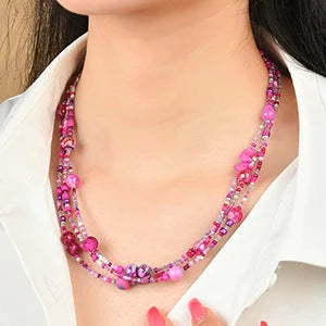 Glass Beads Jewelry Making Kit Green Color Glass Round Loose Beads