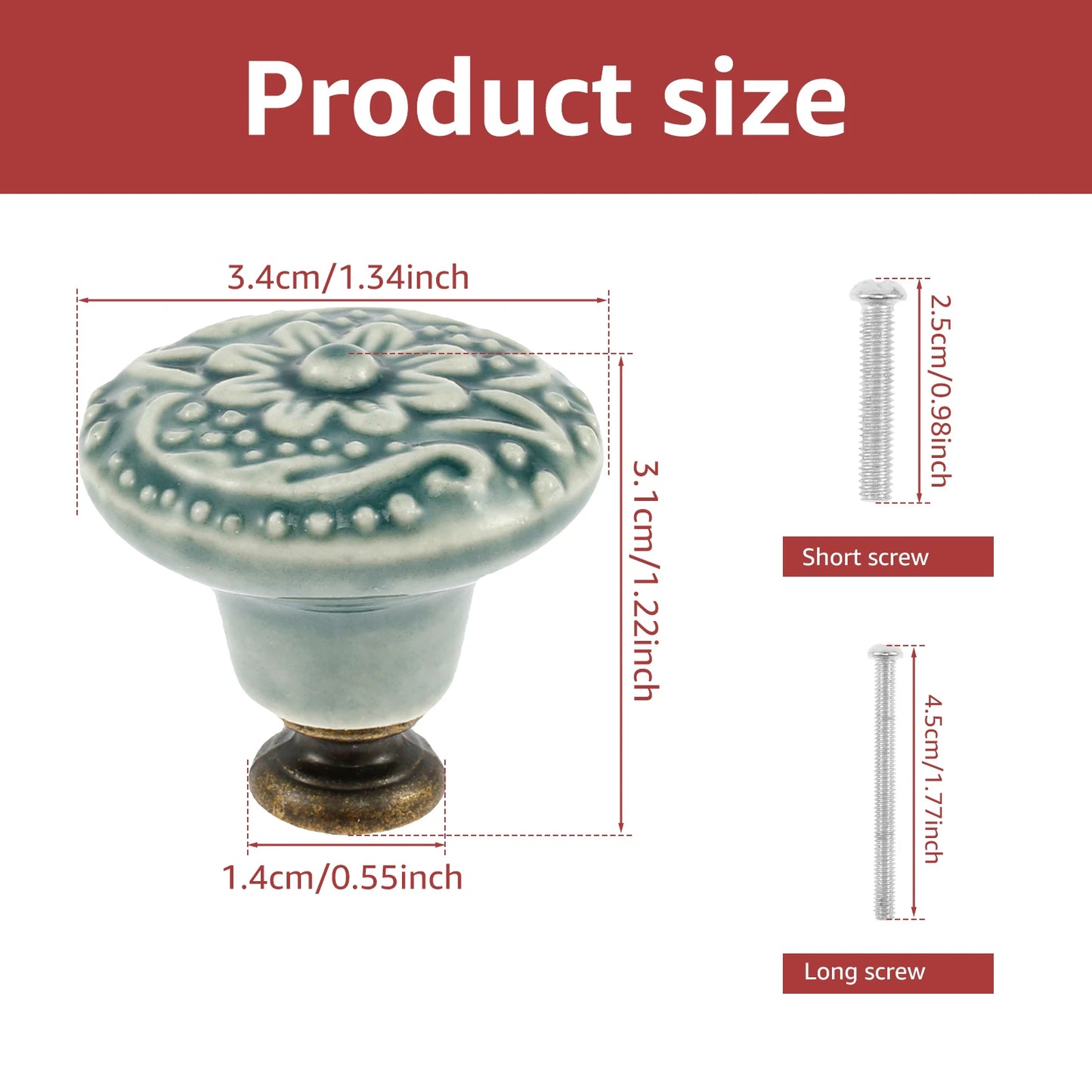 20PCS/Set Ceramic Cabinet knobs