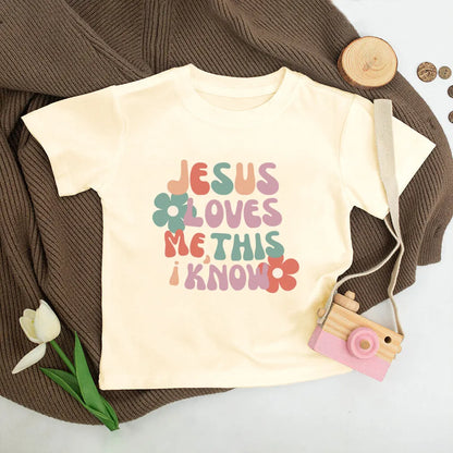 Jesus Loves Me Print Kids tshirt