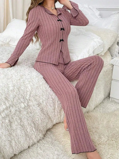 Pajama  Set Sleeved Long Pants