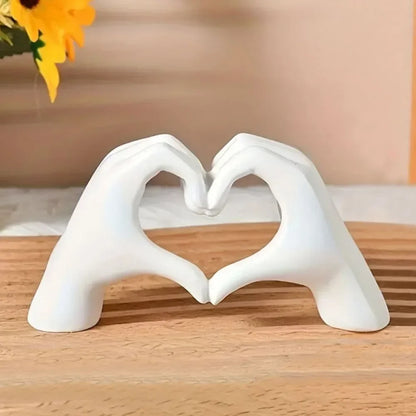 Creative Heart Hand Statue Resin