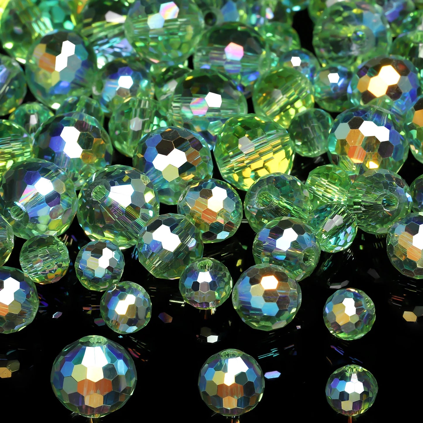 Crystal Glass Beads 6-10mm Faceted