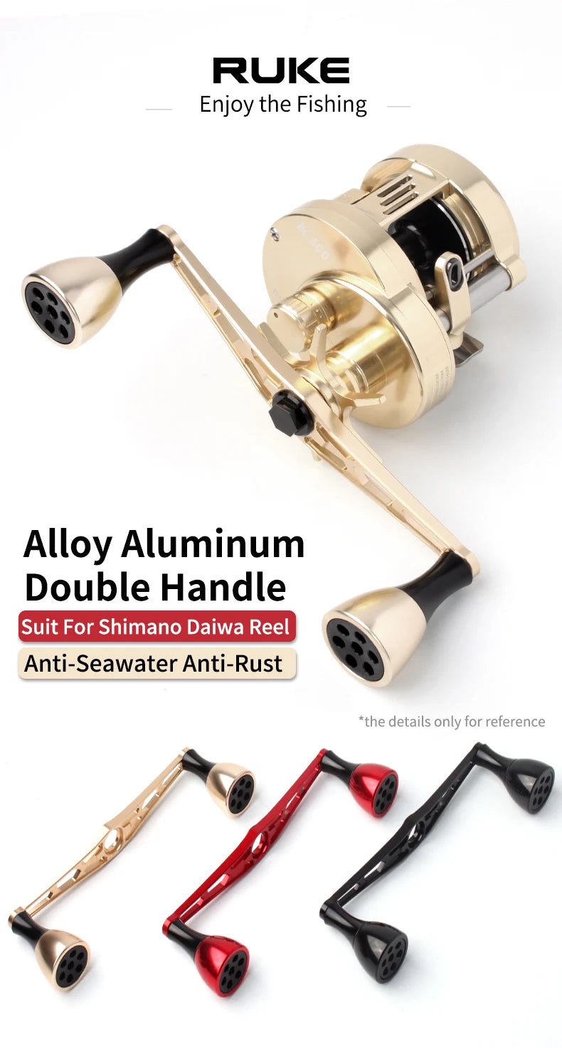 Ruke New Fishing Reel Handle Aluminium Alloy Length 140mm hole