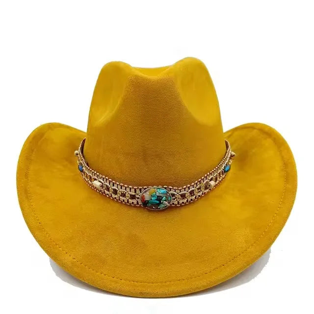 Suede cowboy hat