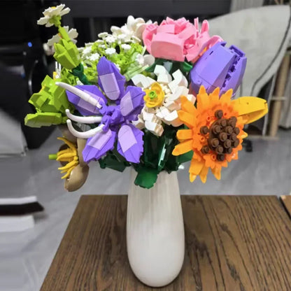 24 Days Flower Bouquet Building Blocks