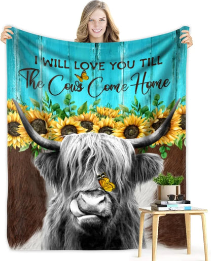 Highland cow blanket