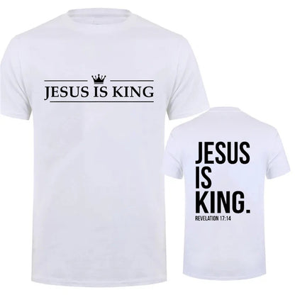 Jesus Is King Print T Shirt