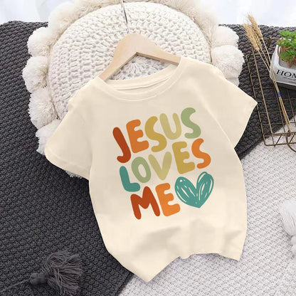Jesus Loves Me Print Kids tshirt