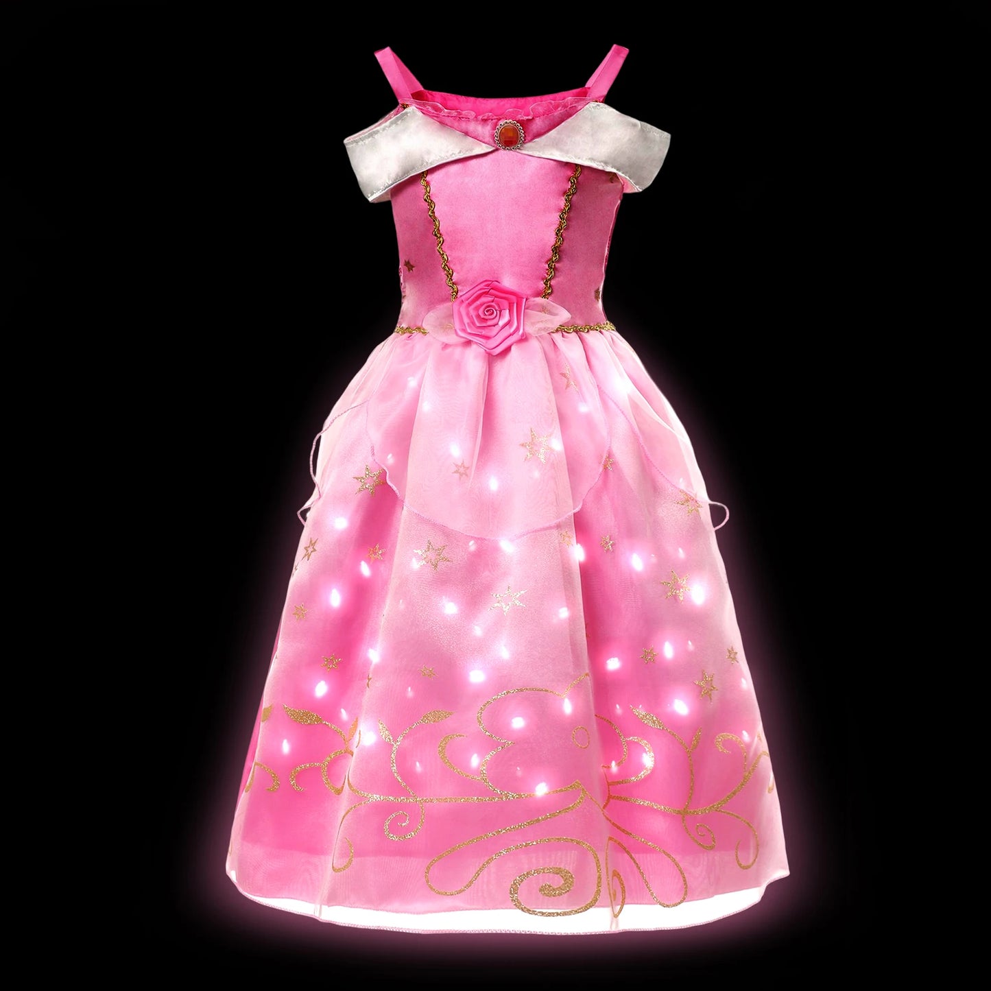 Girl Princess Dress with LED Light