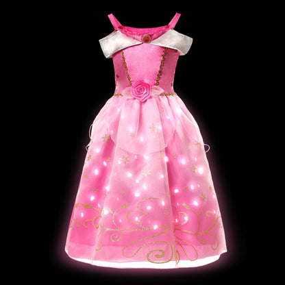 Girl Princess Dress with LED Light
