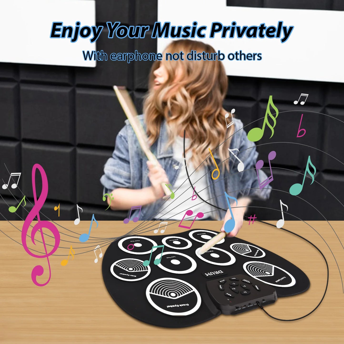 Electronic Drum Set Hand Roll