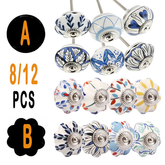 8/12 PCS Chic Vintage Ceramic knobs