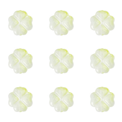 About20Pcs Glass Four Leaf Flower Beads Scattered Beads Handmade