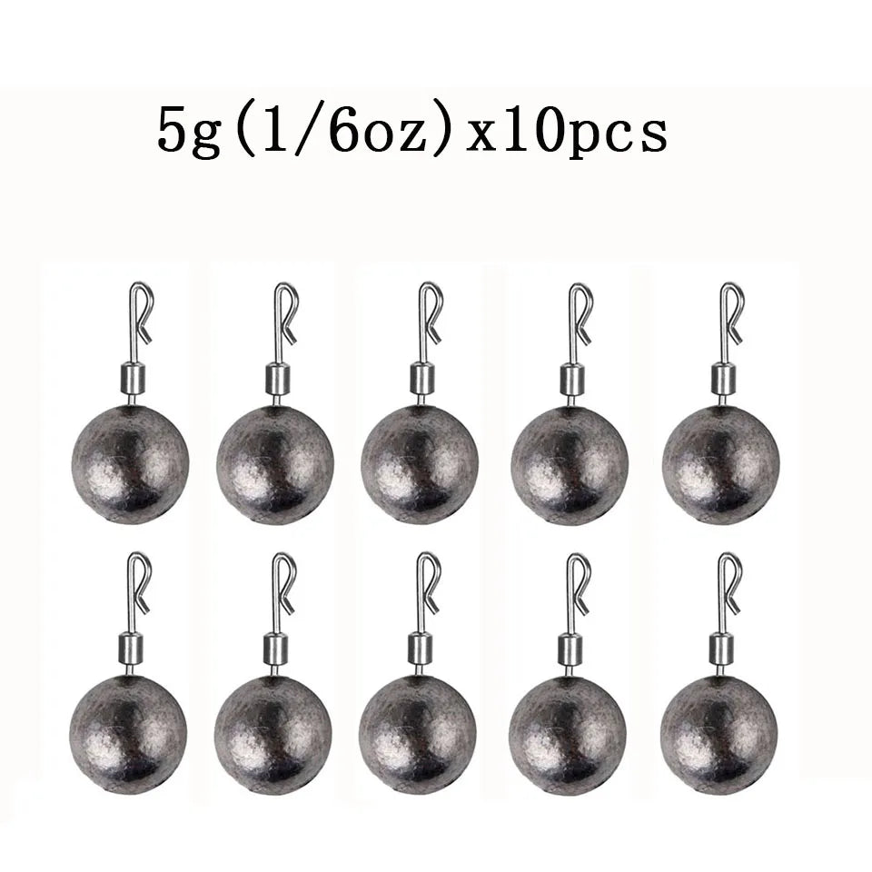 10pcs/Lot Fishing Weights Sinkers 3.5g 5g 7g 10g 14g 20g Fishing Sinker
