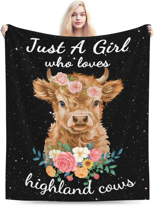 Highland cow blanket