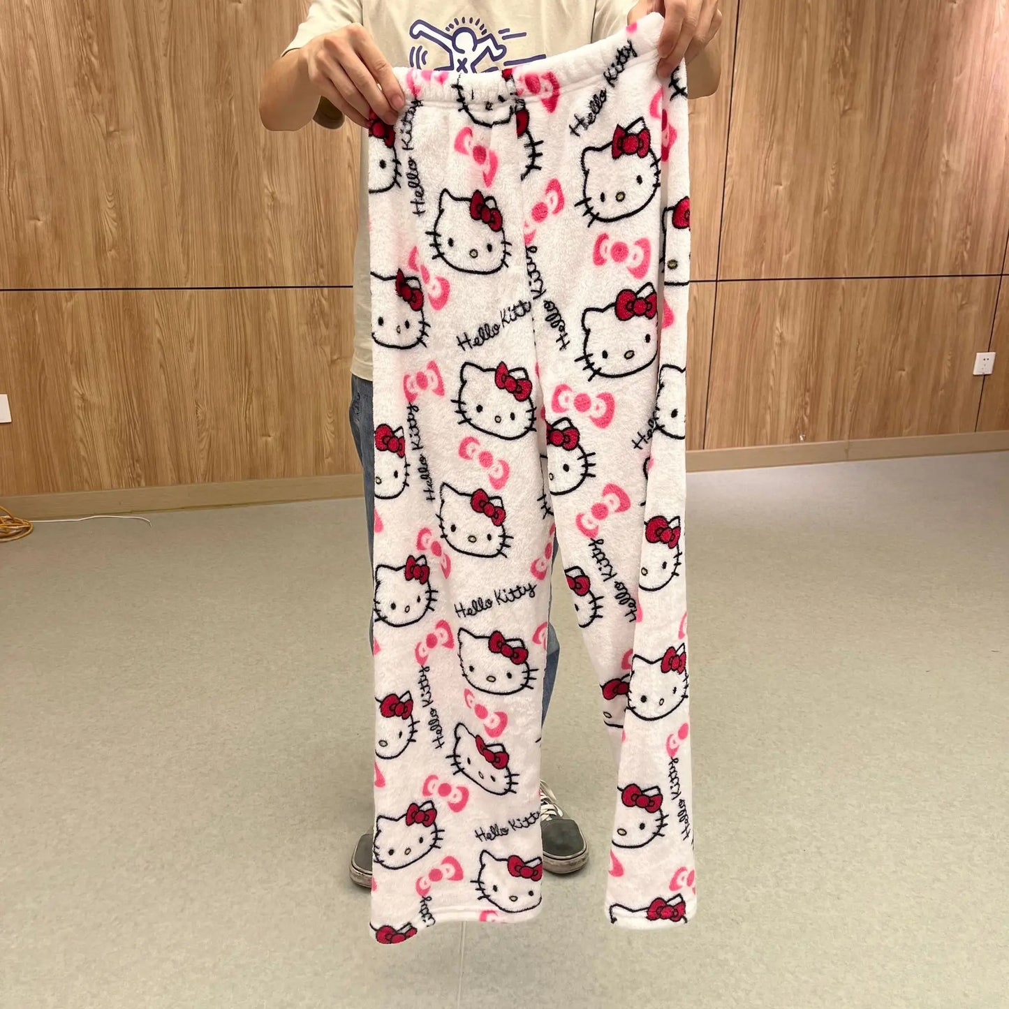 Hello Kitty Sanrio Pajamas Pants Black Pink