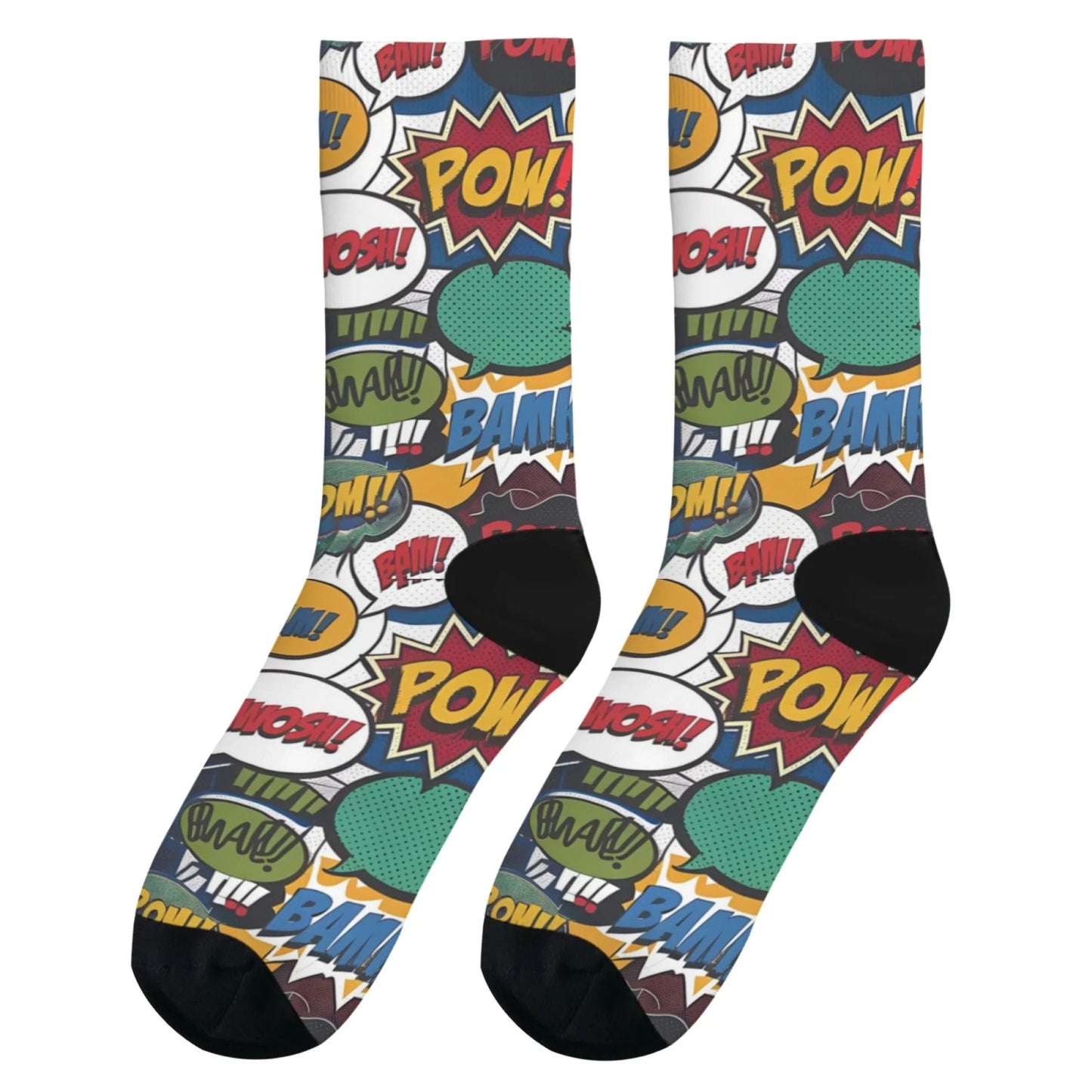 comic pop art socks men