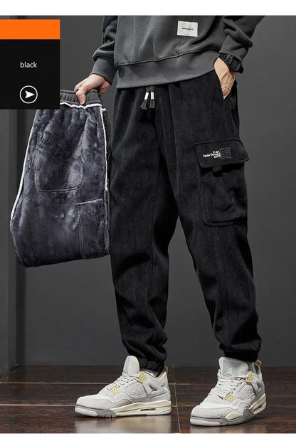 Winter Fleece Men Casual Pants