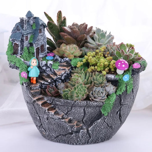 Succulent Plants Planter Flowerpot Resin Flower Pot