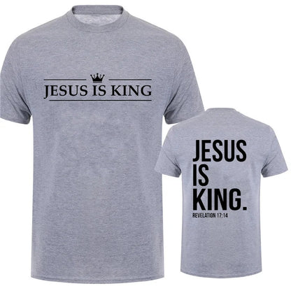 Jesus Is King Print T Shirt