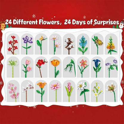 24 Days Flower Bouquet Building Blocks