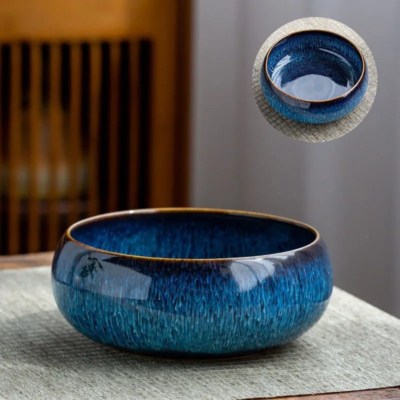 Lotus Planter Ceramic Glazed Bowl-Water Garden Planter for Lotus