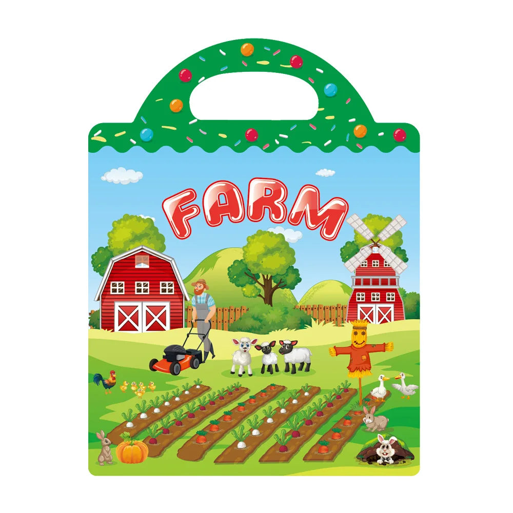 New Children Reusable Scene Cute Stickers