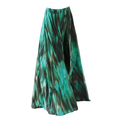 Swimwear with Sarong  Green Print 2 Piece