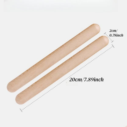 8 Inch Classical Wood Claves Musical percussion