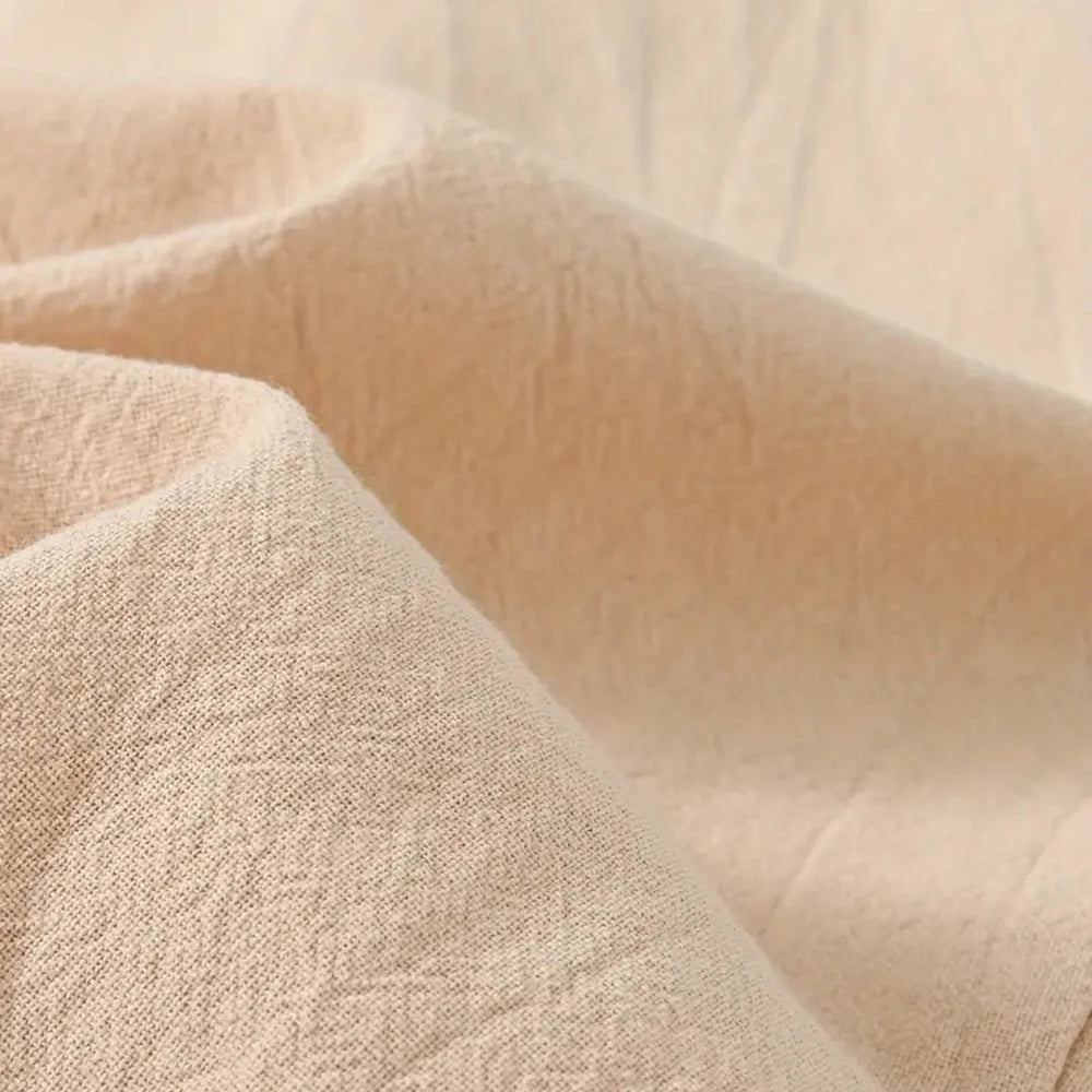 Men's Summer Loose Long Pants Elastic Waist Drawstring