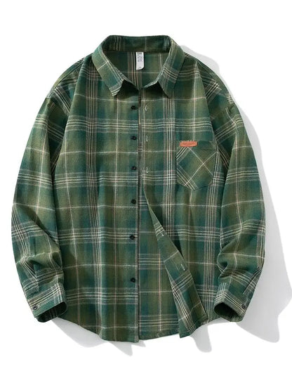 10XL Men Shirt Plaid Long Sleeve Plus Size 6XL 7XL 8XL 9XL