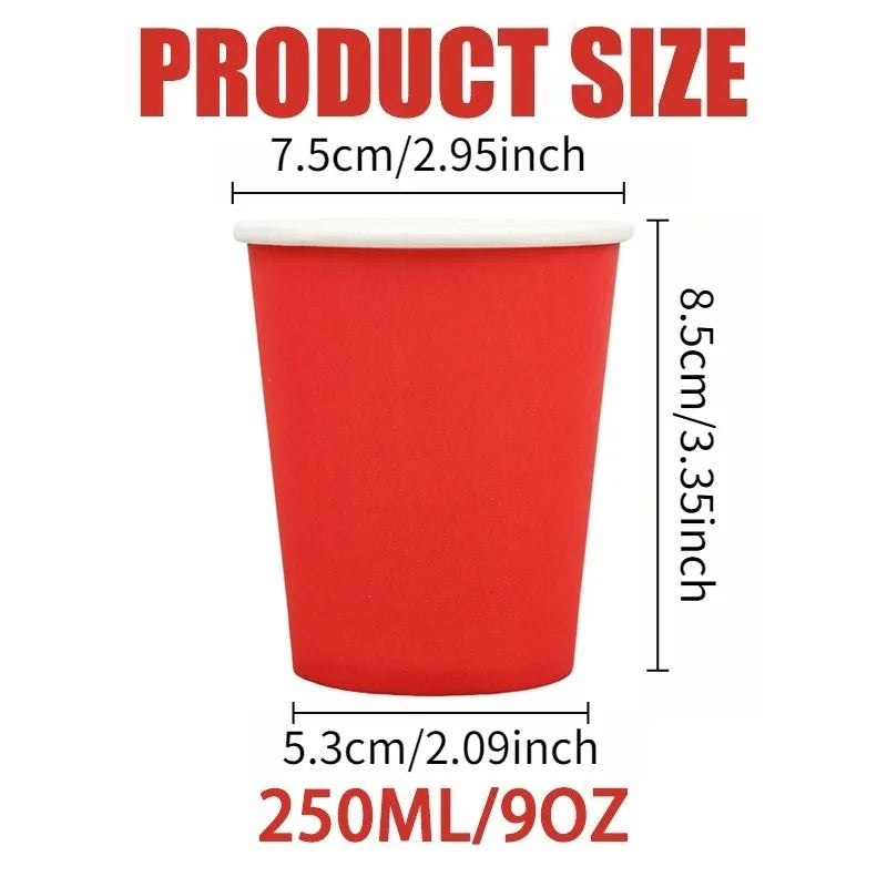 10/20/40PCS Multi-color Disposable Paper Cups