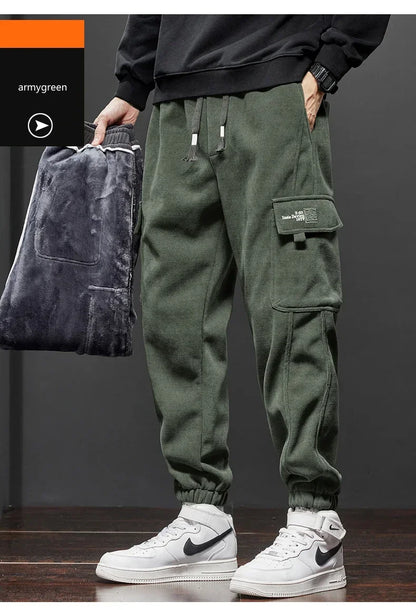 Winter Fleece Men Casual Pants