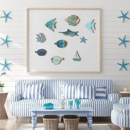 10pcs/set Fish Wall Decor