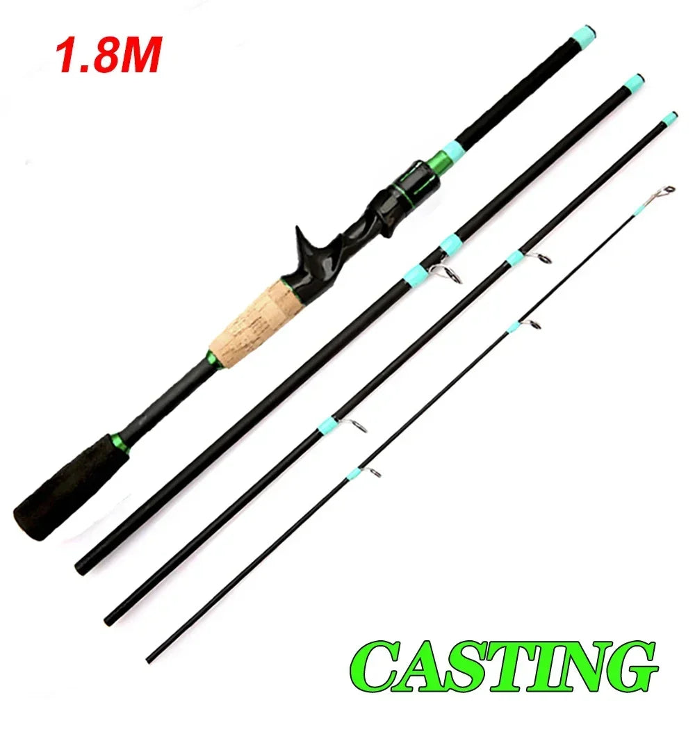 Casting Spinning Lure Fishing Rod Solid ML Tip 1.8/2.1m Ultralight Trout