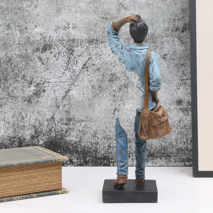 Traveler Sculpture - Abstract Resin Decor