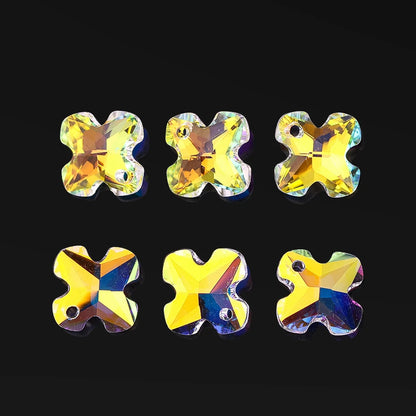 10PC Colored Glass Crystal