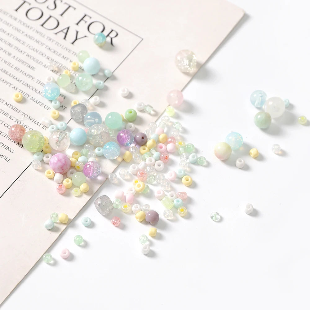 3-12mm 30g/bag Multicolor Mixed Glass Beads