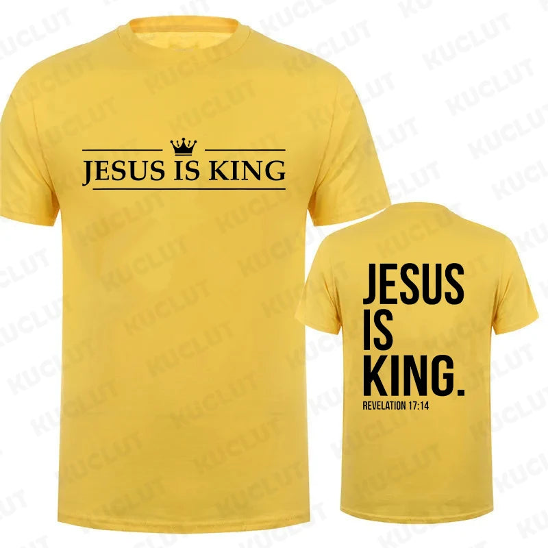 Jesus Is King Print T Shirt