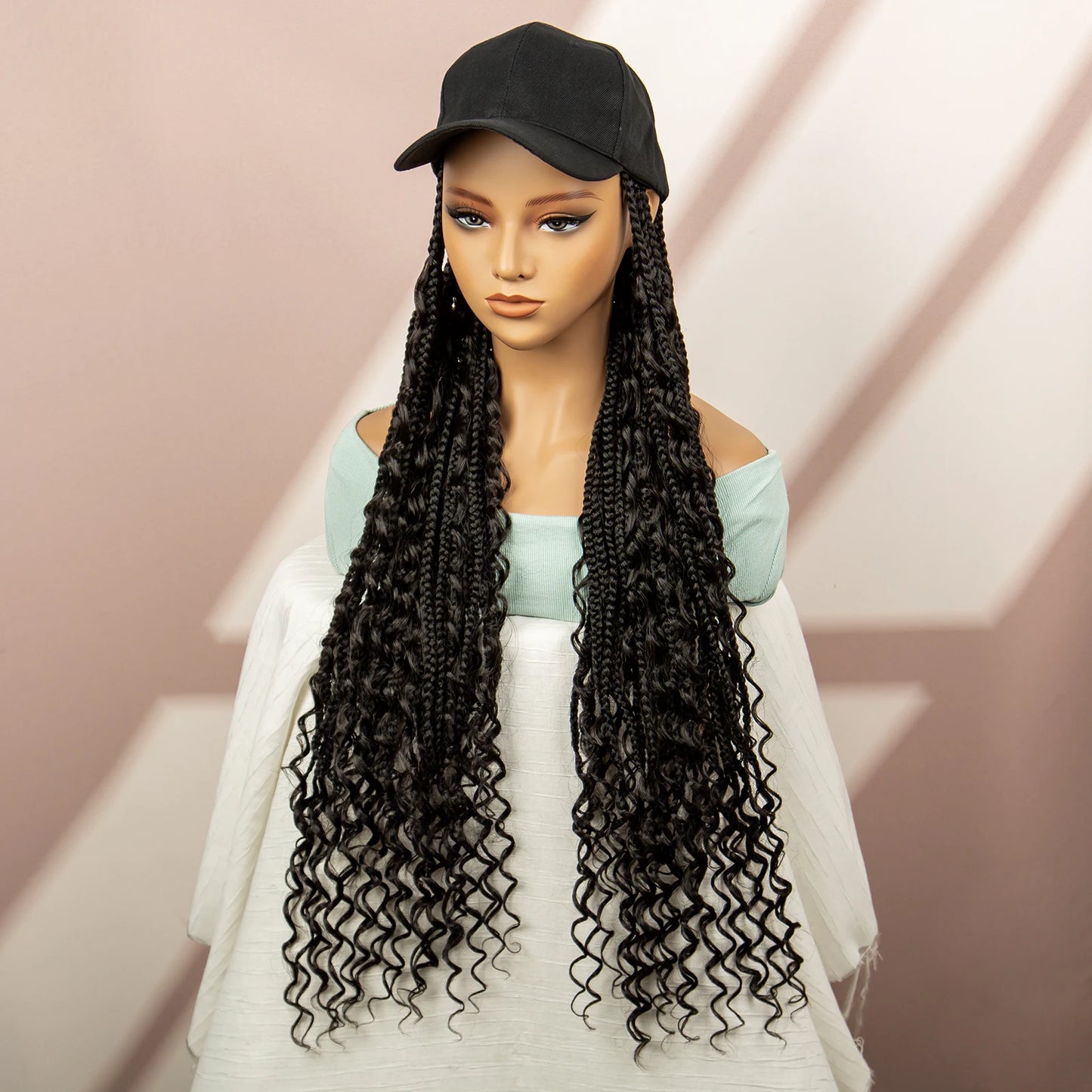 Synthetic Baseball Cap Wig