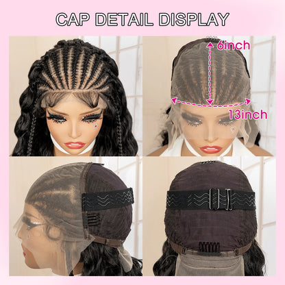 Synthetic Black Hair Wig with Braids