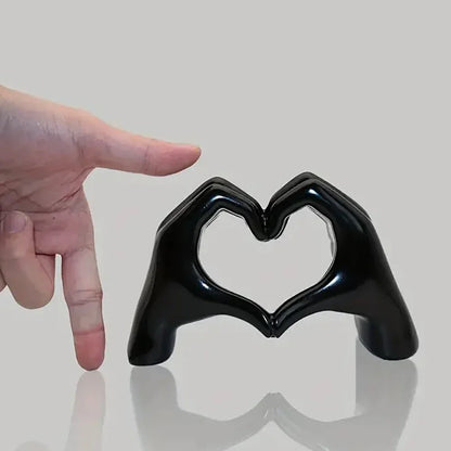 Creative Heart Hand Statue Resin