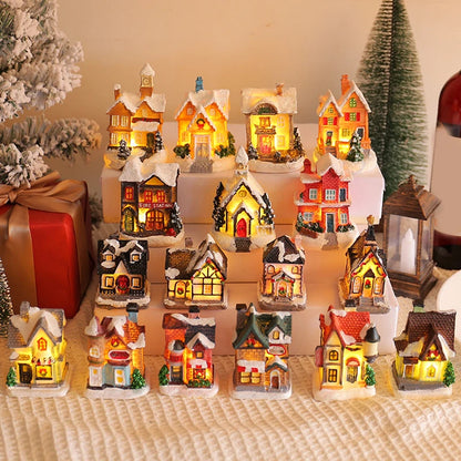 Mini LED Christmas Village Houses