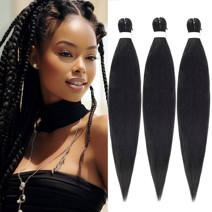 Braiding Hair 3Pcs Natural Black Braiding Hair