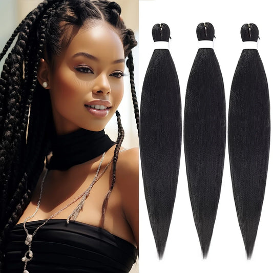 Braiding Hair 3Pcs Natural Black Braiding Hair