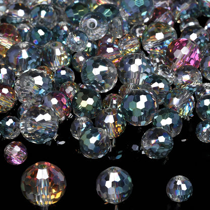 Crystal Glass Beads 6-10mm Faceted