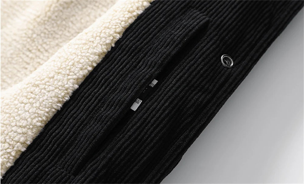 L-8XL Plus Size Winter Men's Corduroy coat