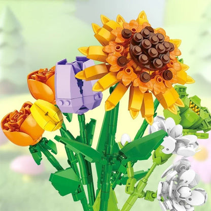 24 Days Flower Bouquet Building Blocks