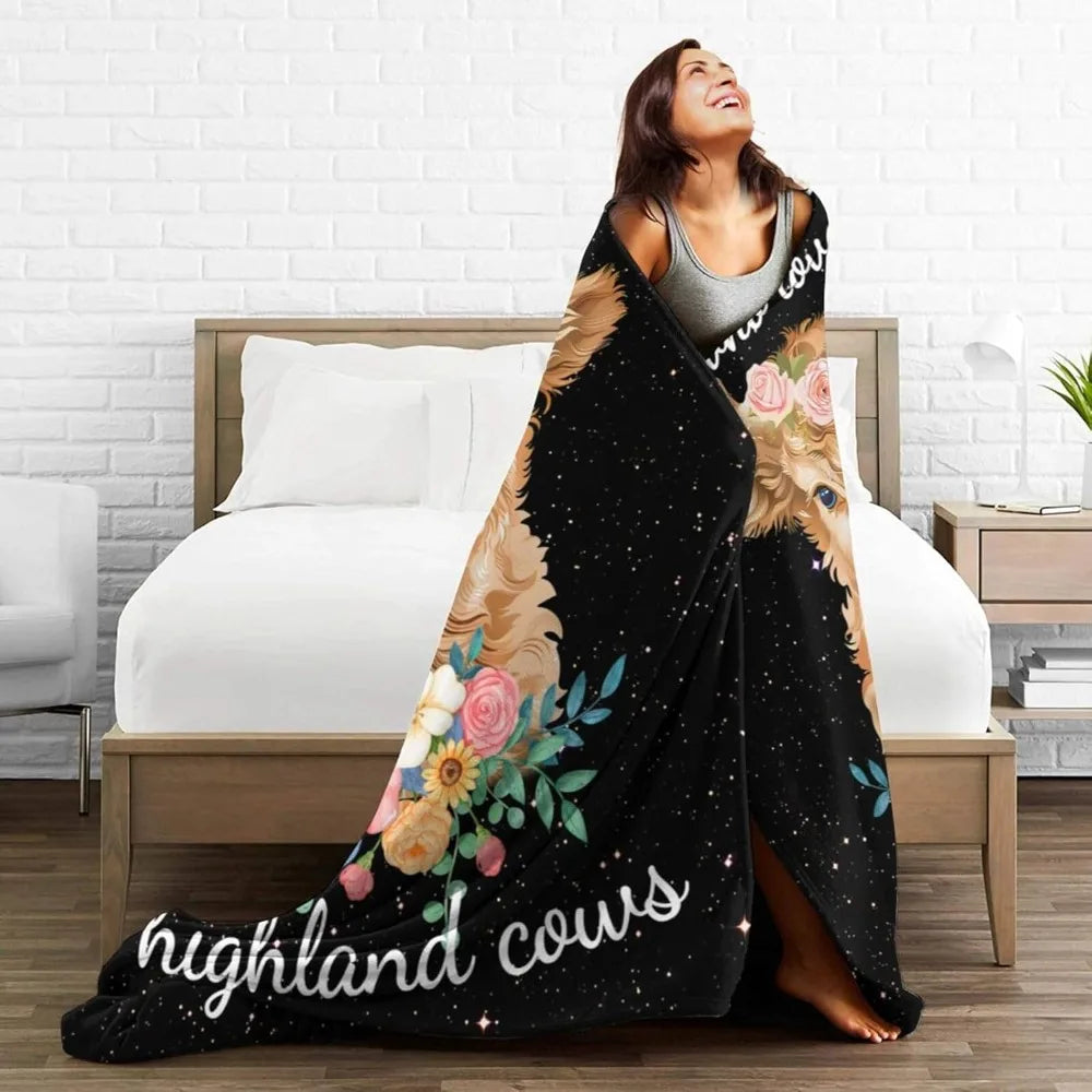Highland cow blanket