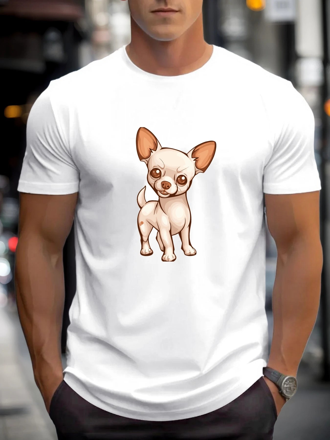 T Shirt For Mens Chihuahua 100%